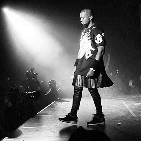 leather givenchy kilt|Kanye West Skirt .